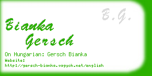 bianka gersch business card